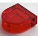 LEGO Transparent Red Tile 1 x 1 Half Oval (24246 / 35399)