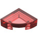 LEGO Rouge transparent Tuile 1 x 1 Trimestre Cercle (25269 / 84411)