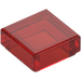 LEGO Transparent Red Tile 1 x 1 with Groove (3070)