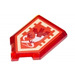 LEGO Transparent Red Tile 2 x 3 Pentagonal with Crimson Bat Power Shield (22385)