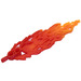 LEGO Transparent Red Weapon / Flame with Marbled Yellow Tip (64297 / 88506)