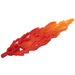 LEGO Rouge transparent Arme / Flamme avec Marbled Jaune Tip (64297 / 88506)