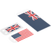 LEGO Transparent Sheet of 3 Flags (US, UK, Union Jack on Blue) (82545)