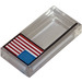LEGO Transparant Tegel 1 x 2 met American Vlag Aan Pole met groef (34957 / 78189)