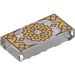 LEGO Transparent Tile 1 x 2 with Gold Decorations with Groove (3069 / 115459)