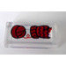LEGO Transparent Tile 1 x 2 with Red Ball of Yarn and Knitting Sticker with Groove (3069)