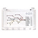 LEGO Transparent Windscreen 1 x 6 x 3 with Train Map and Schedule Sticker (64453)