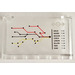LEGO Transparent Windscreen 1 x 6 x 3 with Train Map and Schedule Sticker (64453)
