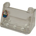 LEGO Transparent Windscreen 2 x 4 x 2 with Cupcake Sticker (3823)