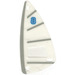 LEGO Transparent Windsurfer Sail 6 x 12 with Blue Number 8 and Gray Side Stripe Decoration