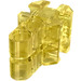 LEGO Transparent Yellow Block Connector with Modular End (32137)