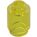 LEGO Transparent Yellow Brick 1 x 1 Round with Open Stud (3062)