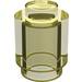 LEGO Transparent Yellow Brick 1 x 1 Round with Solid Stud