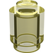 LEGO Transparent Yellow Brick 1 x 1 Round with Solid Stud (3062)