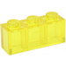 LEGO Transparent Yellow Brick 1 x 3 (3622)