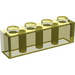 LEGO Transparent Gelb Backstein 1 x 4