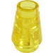 LEGO Transparent Yellow Cone 1 x 1 with Top Groove (28701 / 59900)