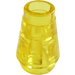 LEGO Giallo trasparente Cono 1 x 1 con scanalatura superiore (28701 / 59900)