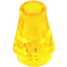 LEGO Amarillo transparente Cono 1 x 1 sin ranura superior (4589 / 6188)