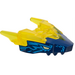 LEGO Transparent Yellow Dragon Head Upper Jaw with Dark Blue Face (102932)