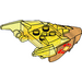 LEGO Transparent Yellow Dragon Head Upper Jaw with Red Eye (102931)