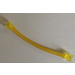 LEGO Transparent Yellow Flexible Hose 8.5 with Tabless Same Color Fixed Ends (64230 / 64792)