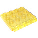 LEGO Transparent Yellow Hinge Plate 4 x 4 Vehicle Roof (4213 / 30001)