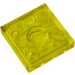 LEGO Transparent Yellow Plate 2 x 2 (3022)