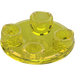 LEGO Transparent Yellow Plate 2 x 2 Round with Rounded Bottom (2654 / 28558)