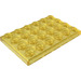 LEGO Transparent Yellow Plate 4 x 6 (3032)