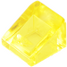 LEGO Jaune transparent Pente 1 x 1 (31°) (35338 / 50746)