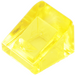 LEGO Jaune transparent Pente 1 x 1 (31°) (50746 / 54200)