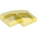 LEGO Transparent Yellow Slope 1 x 2 Curved (3593 / 11477)