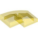LEGO Transparent Yellow Slope 1 x 2 Curved (3593)