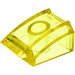 LEGO Transparent Yellow Slope 1 x 2 x 2 Curved (30602 / 47904)