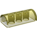 LEGO Transparent Yellow Slope 2 x 4 Curved with Groove (6192 / 30337)