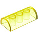 LEGO Transparent Yellow Slope 2 x 4 Curved without Groove (6192 / 30337)