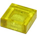 LEGO Transparent Yellow Tile 1 x 1 with Groove (3070)