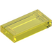 LEGO Transparent Yellow Tile 1 x 2 with Groove (3069)