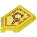 LEGO Transparent Yellow Tile 2 x 3 Pentagonal with Might of The Magician Power Shield (22385)