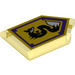 LEGO Transparent Yellow Tile 2 x 3 Pentagonal with Spirit Fox Power Shield (22385 / 29079)