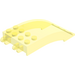 LEGO Transparant Geel Voorruit 4 x 8 x 2 Gebogen Scharnier (46413 / 50339)