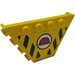 LEGO Trapezoid Tipper Fin 6 x 4 avec Tenons avec Rouge Construction Casque et Chevrons Autocollant (30022)