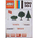 LEGO Trees and Signs Set (1971 version with granulated trees and 4 bricks) 990-1