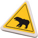 LEGO Triangular Sign with Bear Warning Sticker with Split Clip (30259)