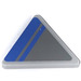 LEGO Dreieckig Sign mit Blau Lines auf Medium Stone Background (Links) Aufkleber mit geteiltem Clip (30259)