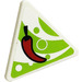 LEGO Triangulaire Sign avec Chili Pepper Autocollant avec Clip ouvert en &#039;o&#039; (65676)