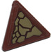 LEGO Triangular Sign with Dark Tan Scales (Pattern 2) Sticker with Split Clip (30259)