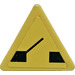 LEGO Dreieckig Sign mit Drawbridge Aufkleber mit geteiltem Clip (30259)