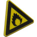 LEGO Triangular Sign with Extremely Flammable (Flame) with Split Clip (30259)